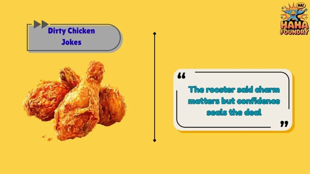 Saucy Rooster Jokes With Serious Barnyard Attitude